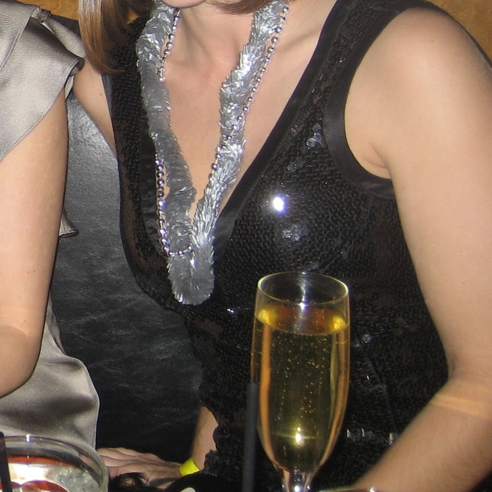 Black Sequin Mini Dress
